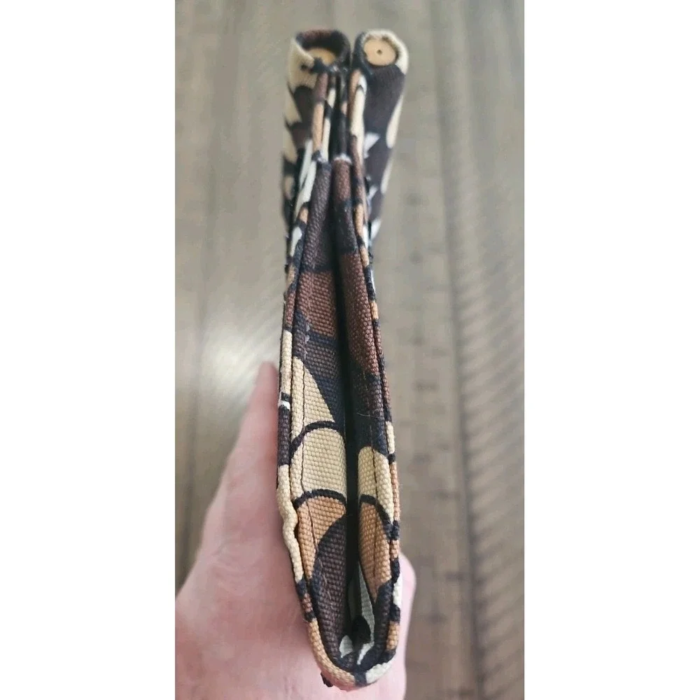 The Limited Handbag Neutral Sequin Floral Clutch Bamboo Handles Mod Chic Coastal - Picture 8 of 16